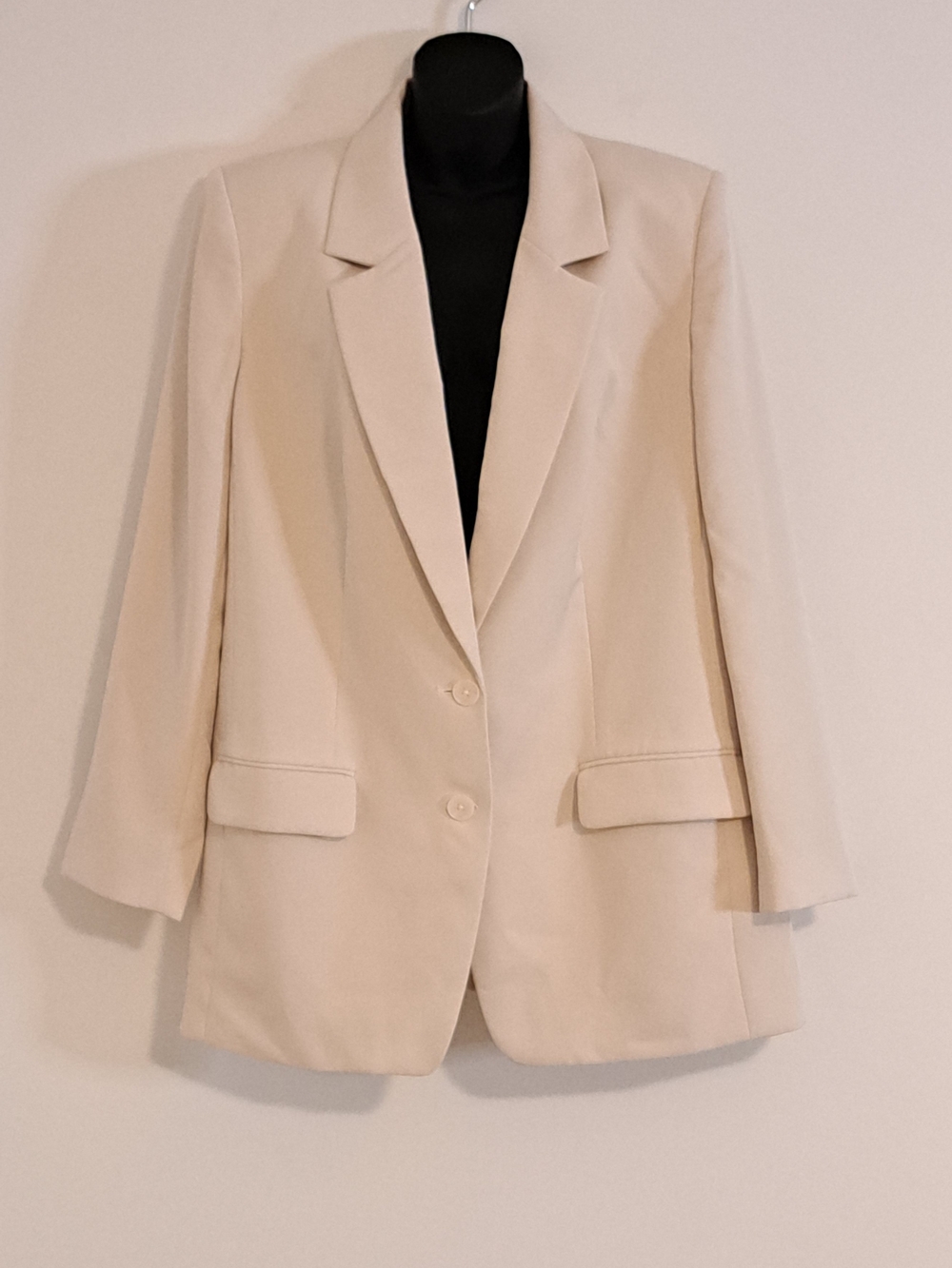 Express NWT Cream Boyfriend Lined Blazer Misses Size XL - Picture 7 of 12